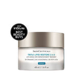SkinCeuticals Triple Lipid Restore 2-4-3 jar with '2020 InStyle Best Beauty Buys' badge on a white background